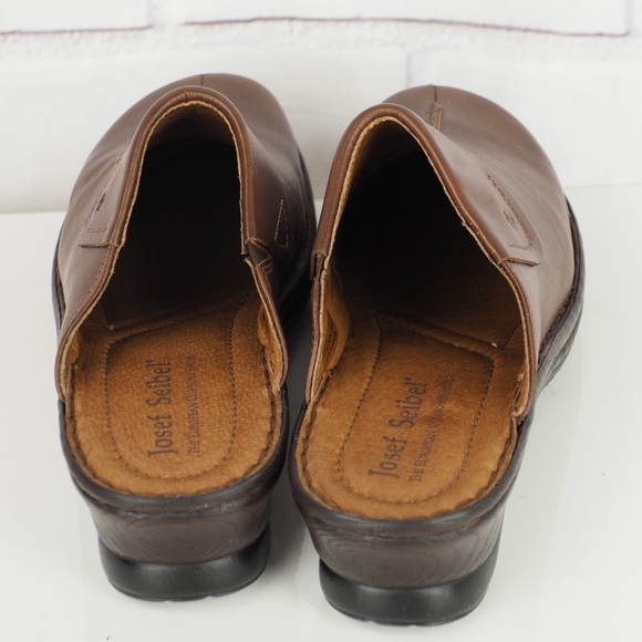 Josef Seibel sz 41 US 10.5-11 brown leather clogs - Picture 14 of 14
